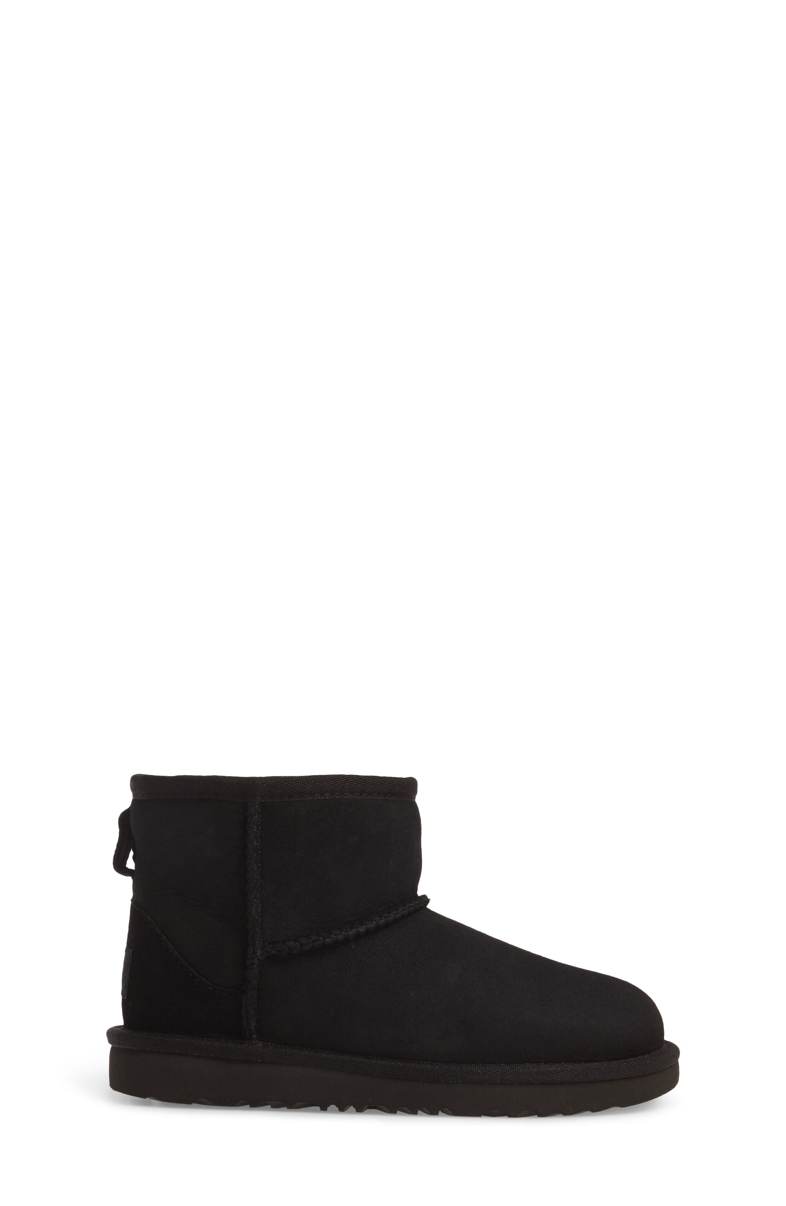 Kids' Classic Mini II Water Resistant Genuine Shearling Boot, Alternate, color, BLACK