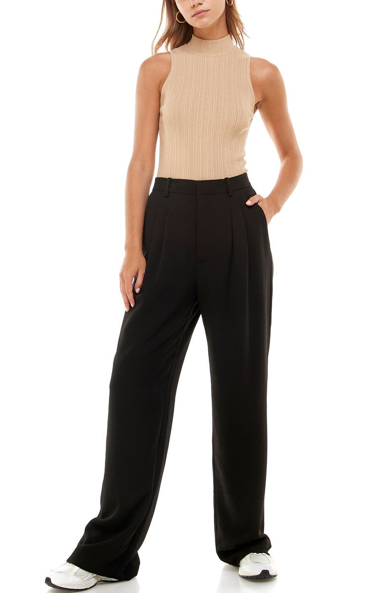 WAYF Pleated Wide Leg Pants, Alternate, color,