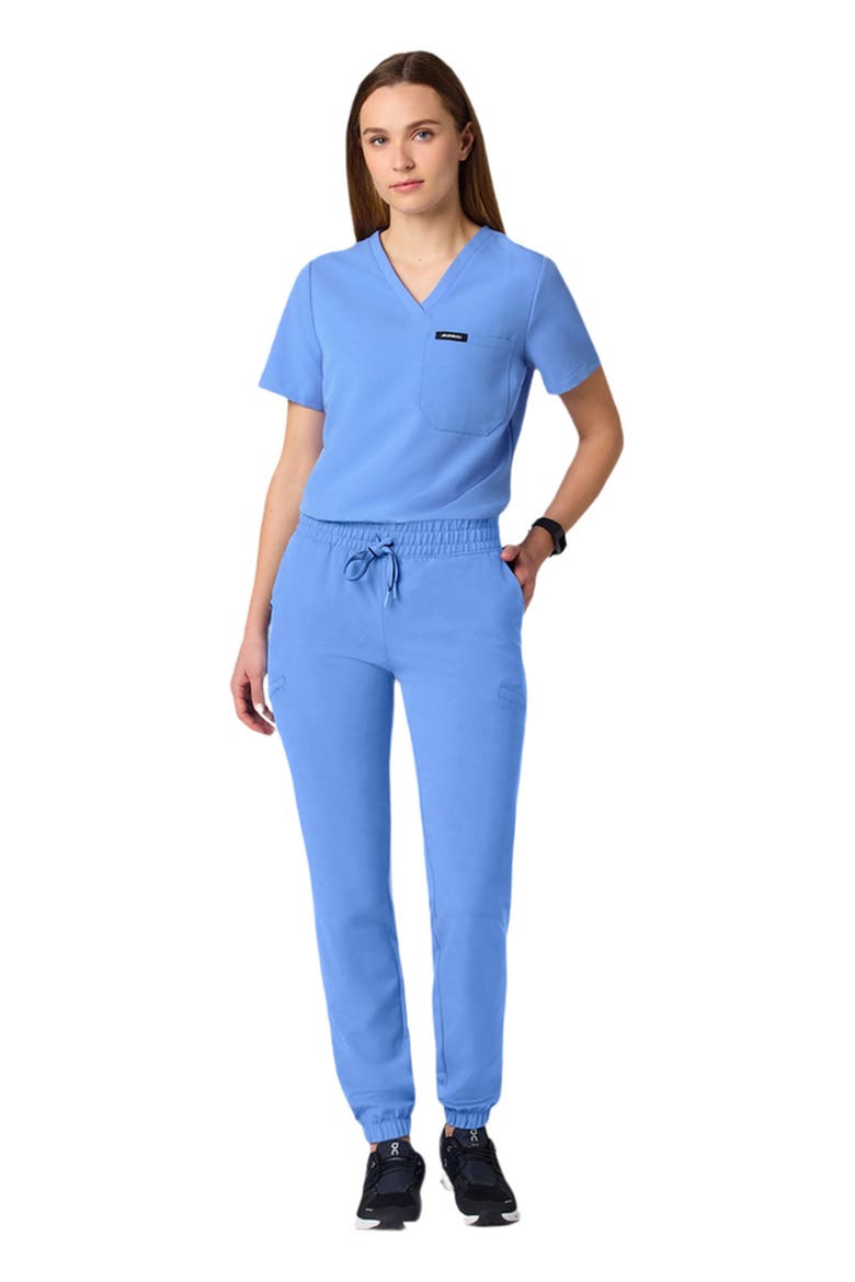 Jace Women's 7-Pocket Skinny Scrub Jogger, Alternate, color, Ceil Blue