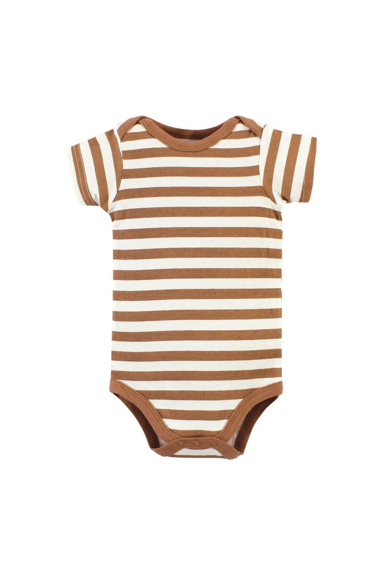 Essential Cotton Bodysuits 5-Piece Set, Alternate, color, Brown Navy Mamas Boy 5-Pack
