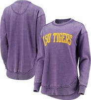 PRESSBOX Women's Pressbox Purple LSU Tigers Vintage Wash Pullover Sweatshirt
