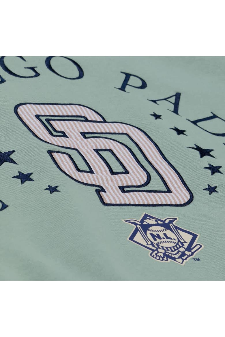 Women's Mitchell & Ness  Green San Diego Padres Yacht Rock Sweatshirt, Alternate, color, Green