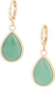 NORDSTROM RACK Semiprecious Stone Teardrop Earrings