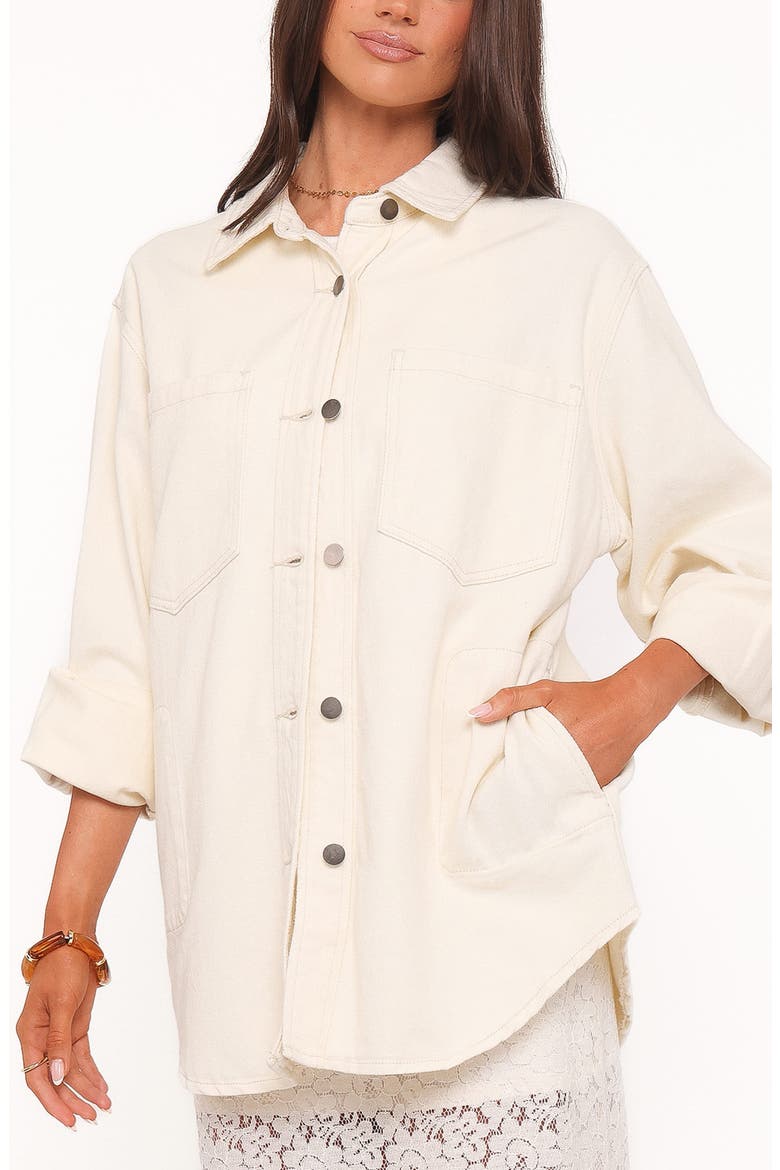 Toto Denim Shacket, Alternate, color, IVORY