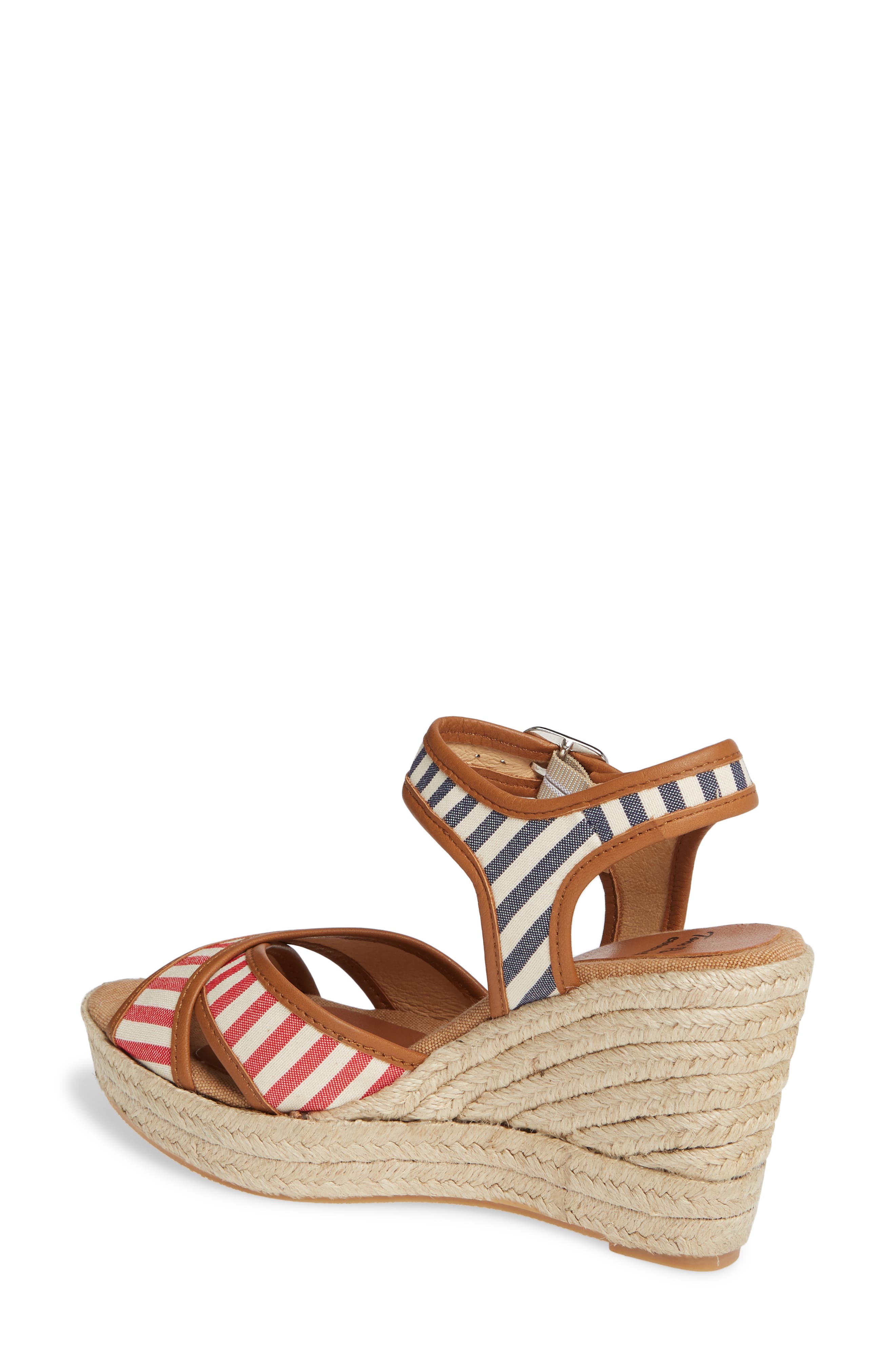 Arles Espadrille Wedge Sandal, Alternate, color, MARINER FABRIC