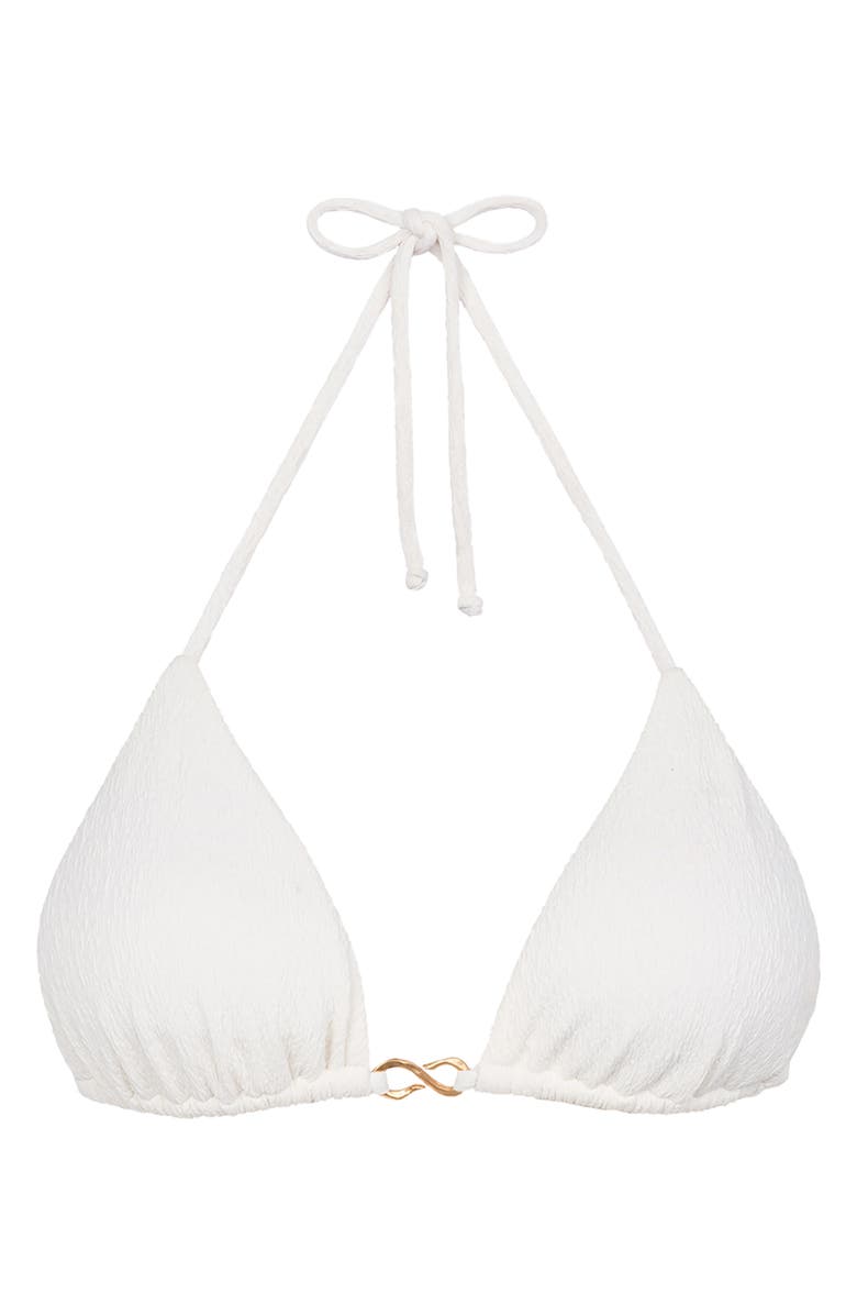 ViX Paula Hermanny Solaro Triangle Bikini Top, Alternate, color, White