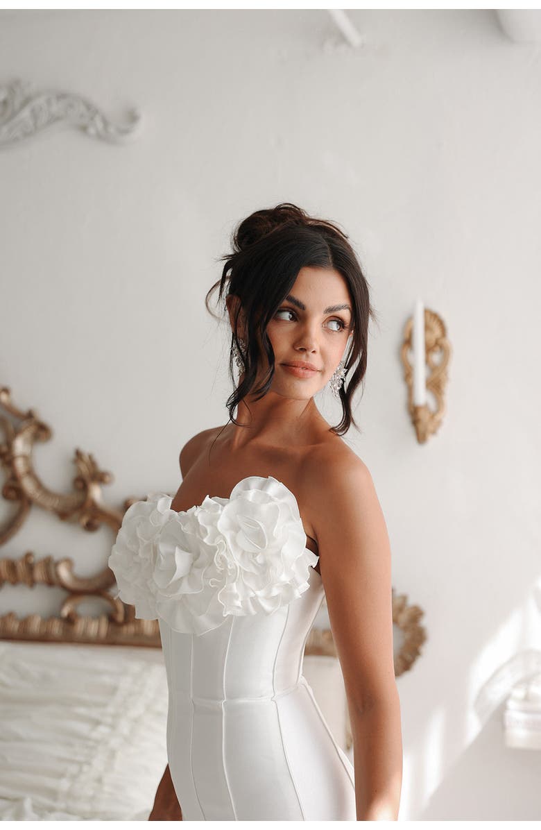 Untamed Petals Leonie Mini Dress, Alternate, color, Ivory