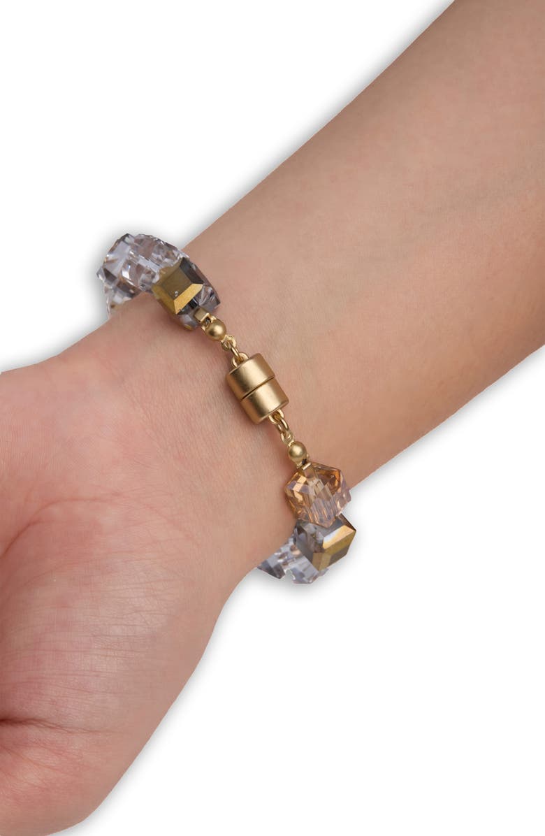 SAACHI Square Beaded Bracelet, Alternate, color, Gold