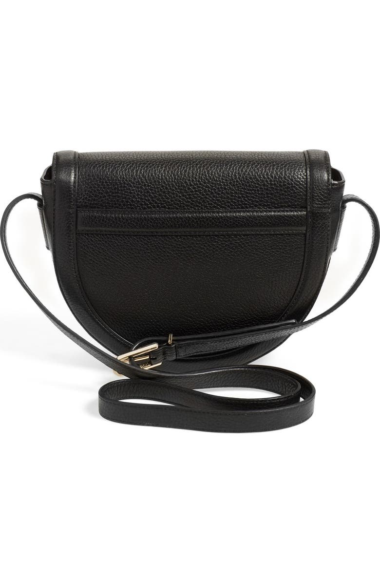 Tory Burch 'Serif T' Leather Saddle Bag, Alternate, color,