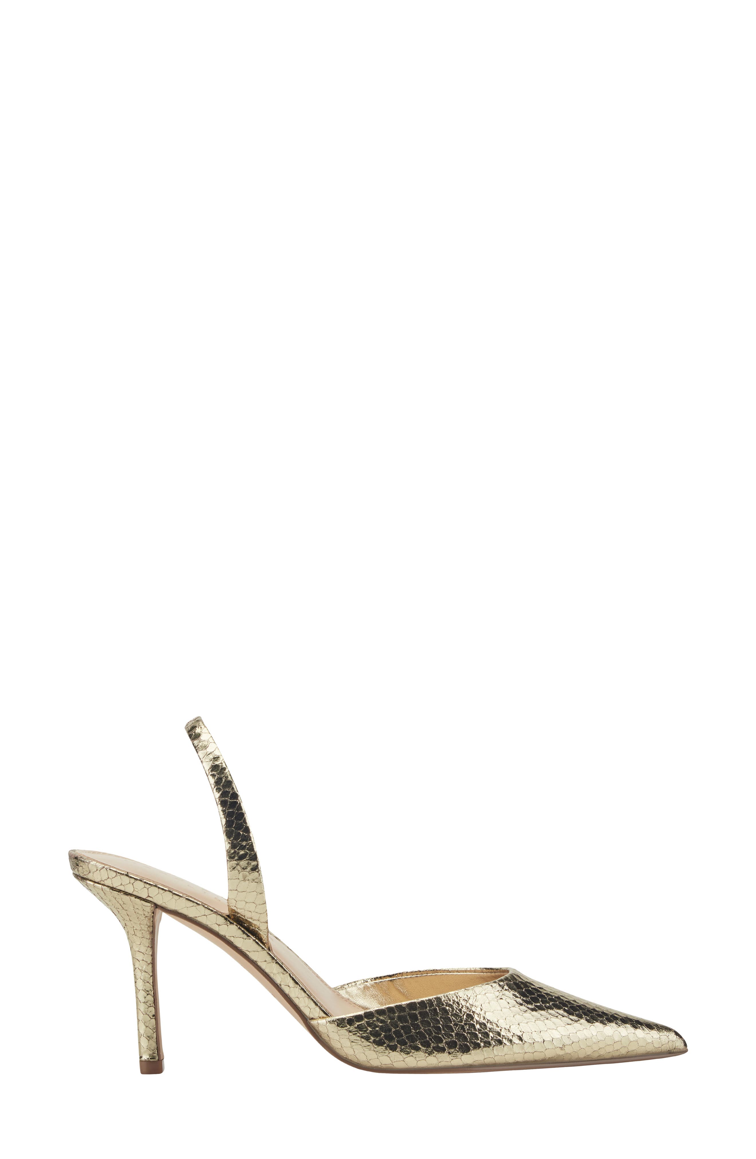 Noland Pointed Toe Slingback Pump, Alternate, color, GOLD 710