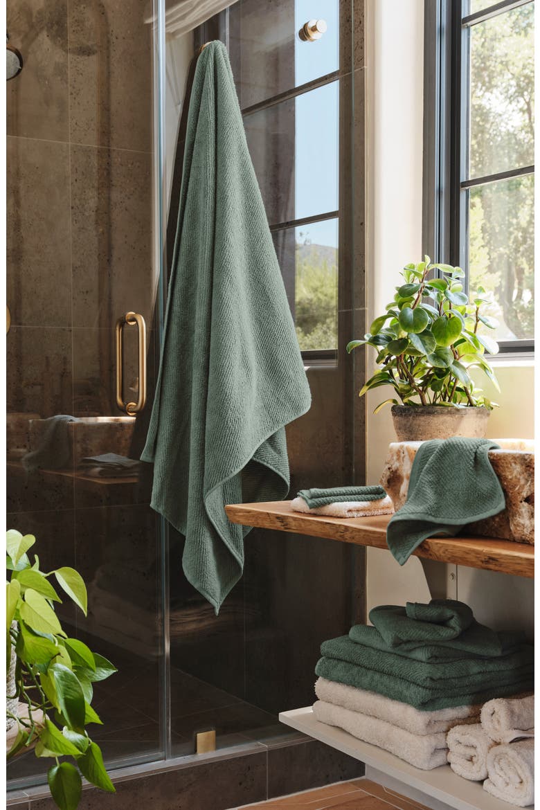 Air Weight® Organic Cotton Guest Towel, Alternate, color, SAGE