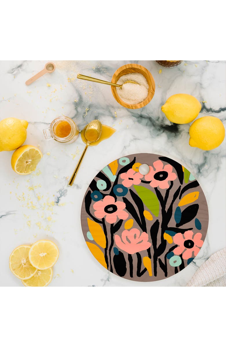 Deny Designs Pastel Garden Cutting Board, Alternate, color, Pink