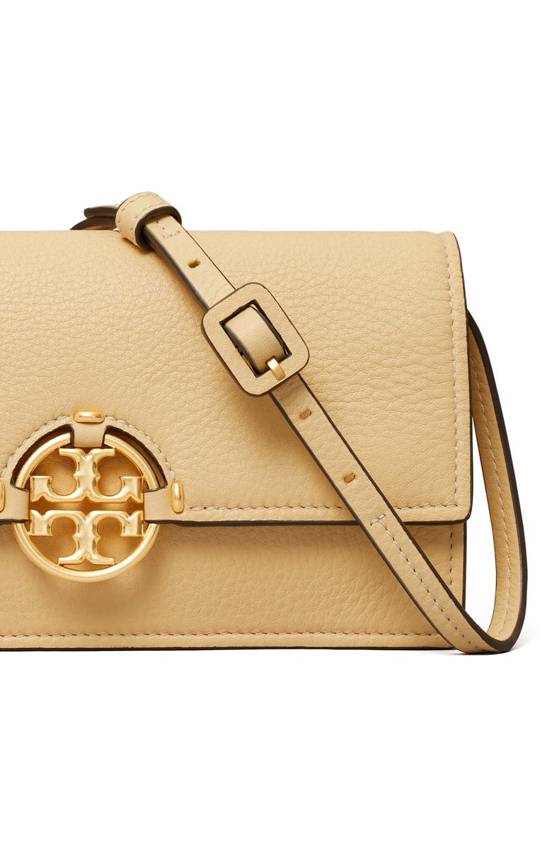 Tory Burch Miller Crossbody Wallet, Alternate, color, Vanilla Soft Serve