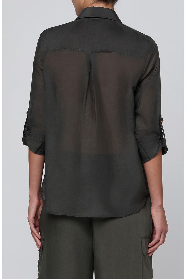 Pearson Cotton and Silk Shirt, Alternate, color, ASH OLIVE