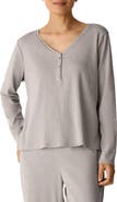 Eileen Fisher V-Neck Organic Cotton Henley