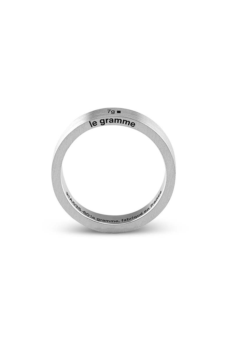 Men's 7G Brushed Sterling Silver Ribbon Ring, Alternate, color, SILVER