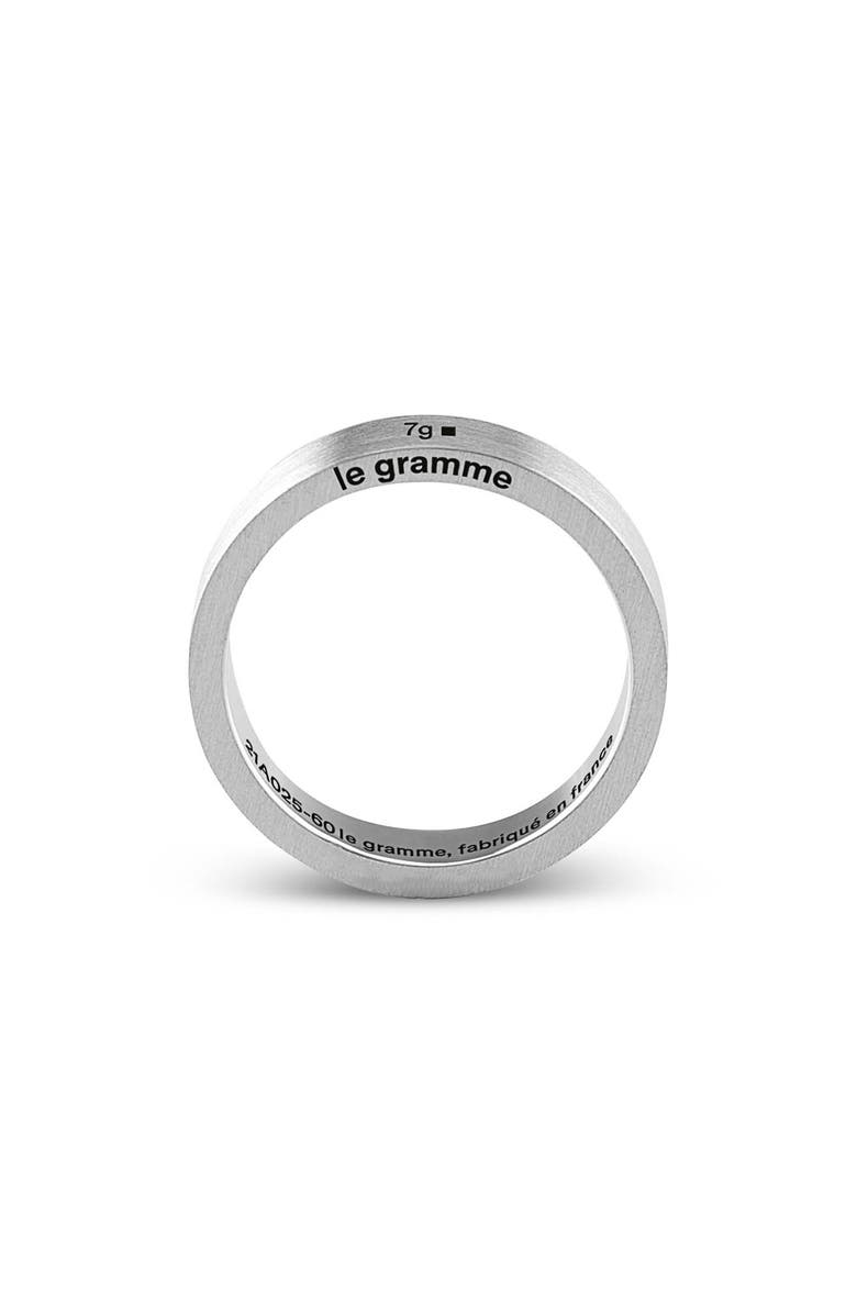 le gramme Men's 7G Brushed Sterling Silver Ribbon Ring, Alternate, color,