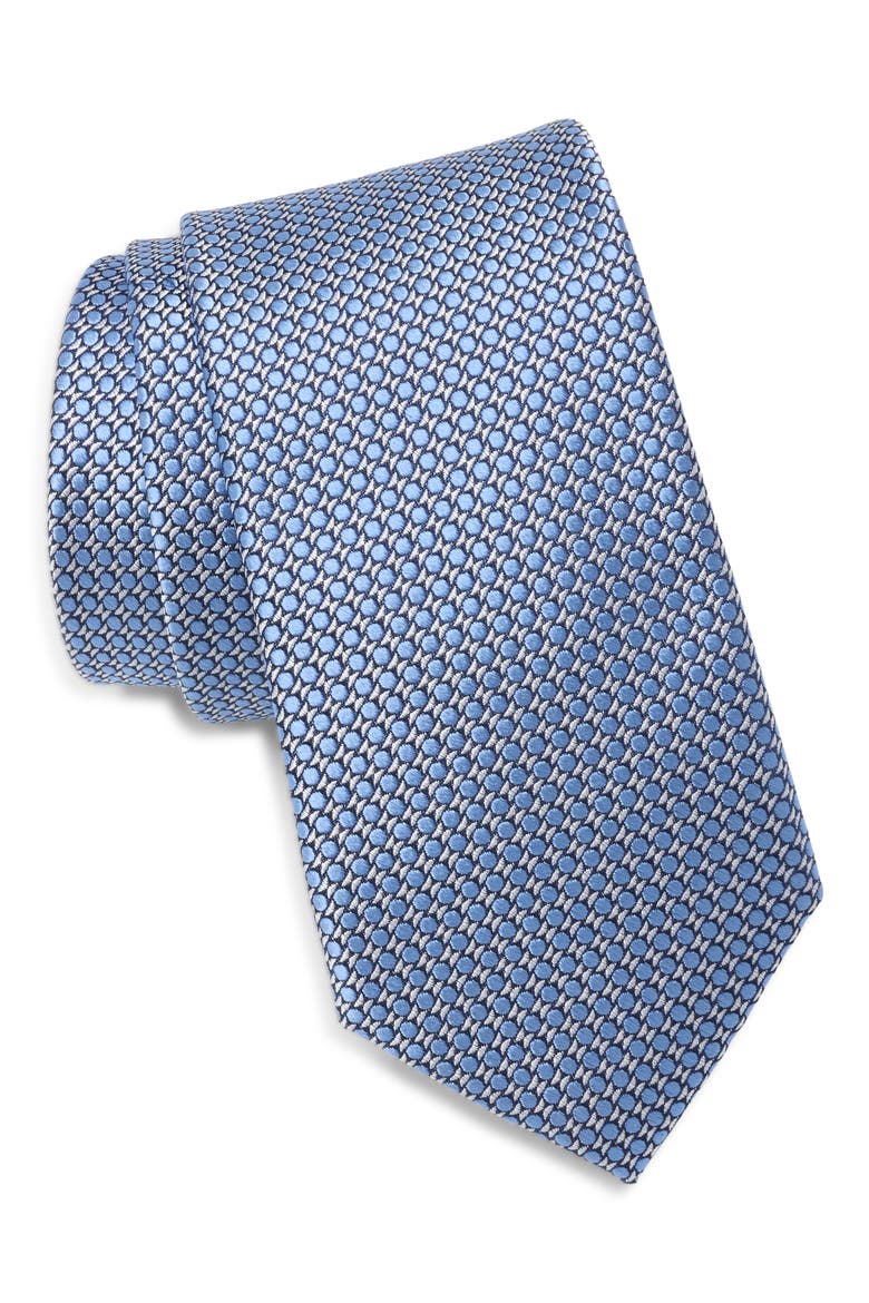 Chandler Geometric Jacquard Tie, Main, color, LIGHT BLUE