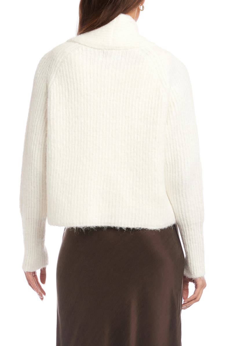 FIFTEEN TWENTY Cely Open Front Cardigan, Alternate, color, Cream