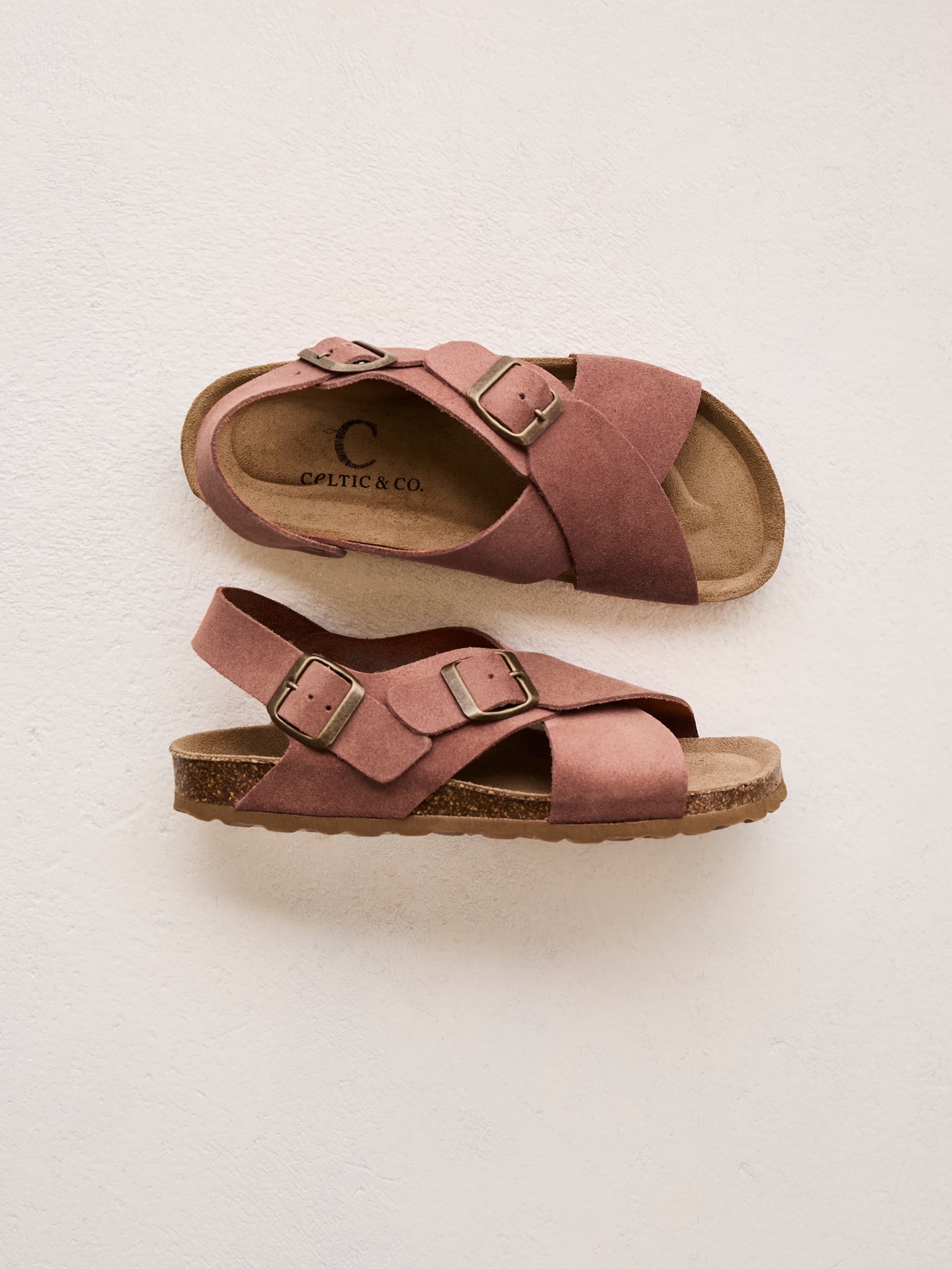 Crossover Buckle Sandal, Alternate, color, TERRACOTTA