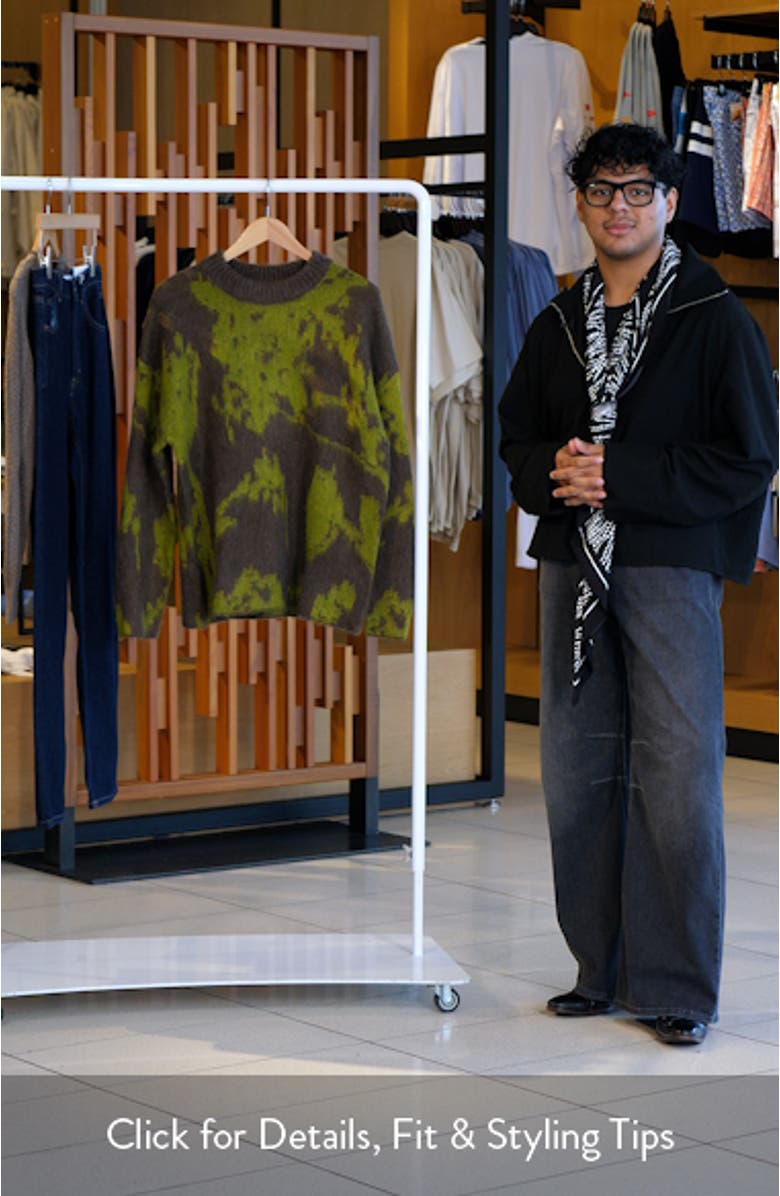 Blurred Floral Fuzzy Sweater, sales video thumbnail