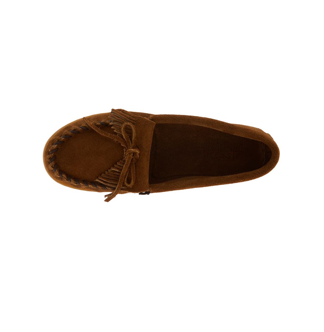 Minnetonka Kilty Driving Shoe, Alternate, color, Brown