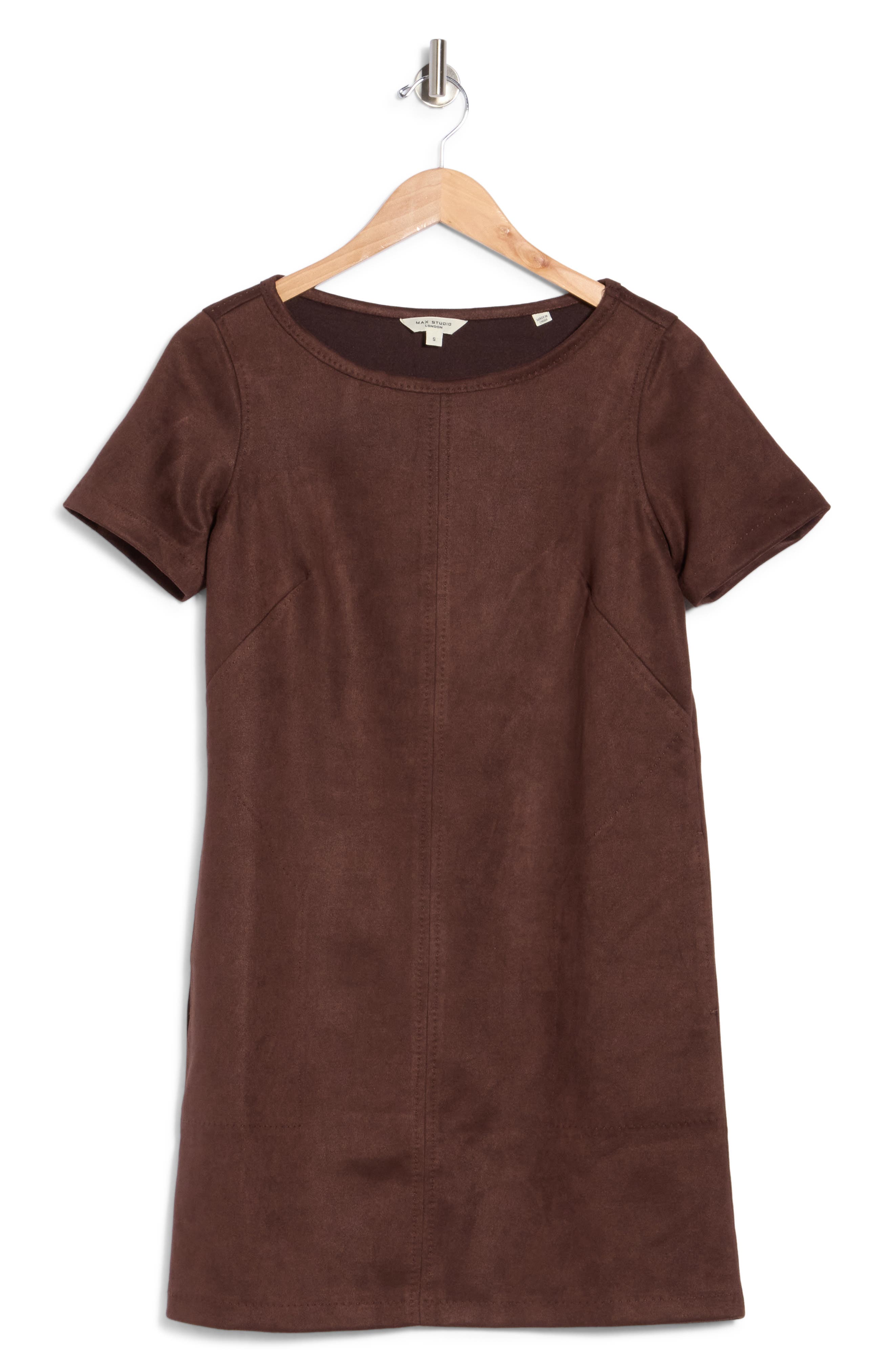 Faux Suede Shift Dress