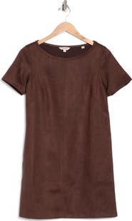 MAX STUDIO Faux Suede Shift Dress