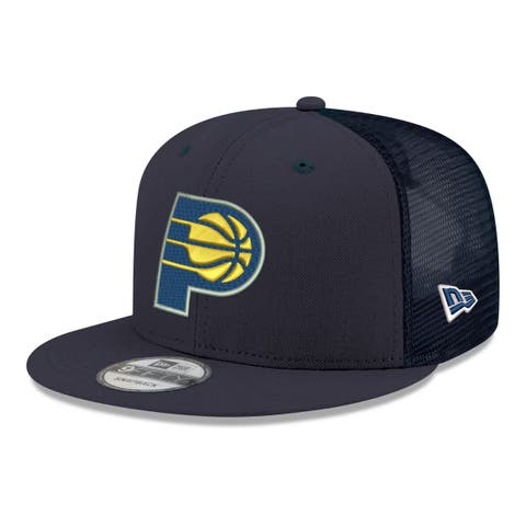 Men's New Era Navy Indiana Pacers Core Logo Meshback 9FIFTY Snapback Hat