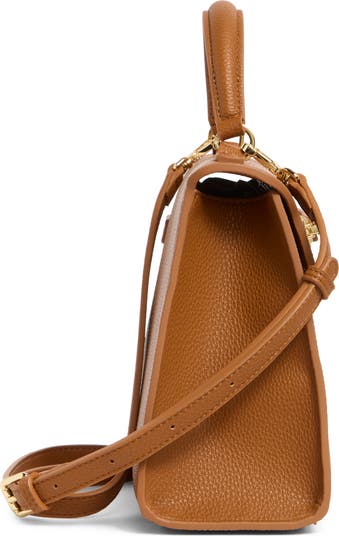 Large Elise Faux Leather Top Handle Bag