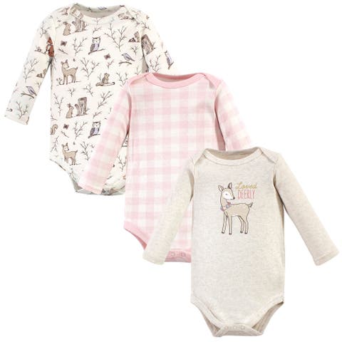 Essential All-Cotton Long-Sleeve Bodysuit Triple Pack (Baby)