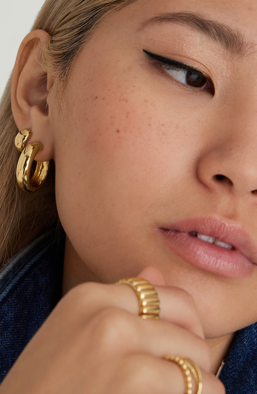 Mejuri Chunky Hoops In Brown