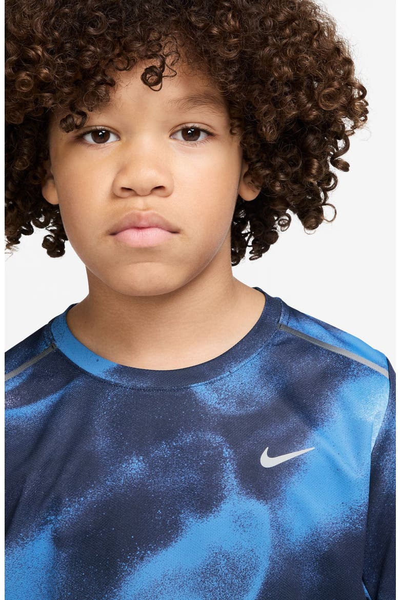 Kids' Miler Dri-FIT Training T-Shirt, Alternate, color, FOOTBALL BLUE/REFL SILVER