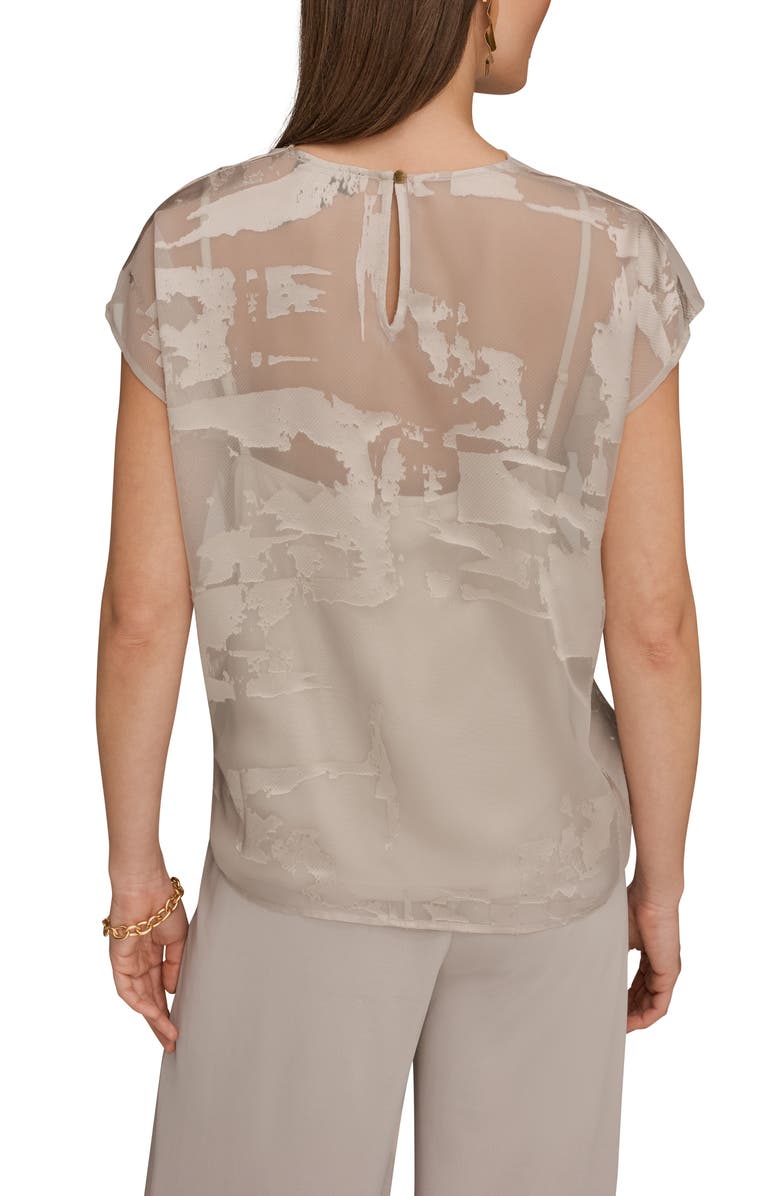 Donna Karan New York Mixed Media Cowl Neck, Alternate, color, Tuscan Grey