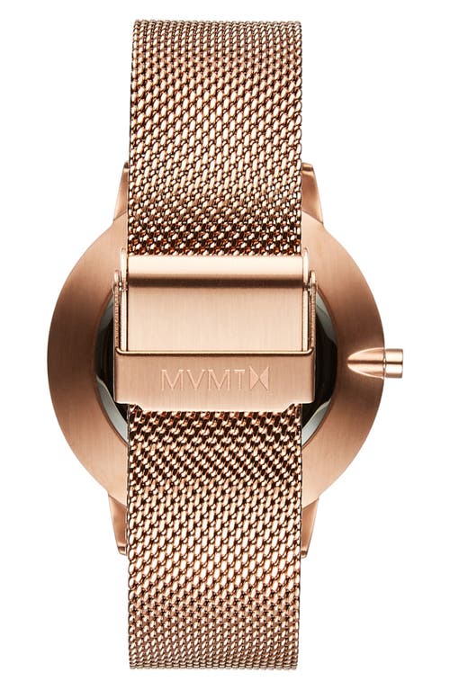 Mvmt Boulevard Mesh Strap Watch, 38mm In Rose Gold/white/rose Gold