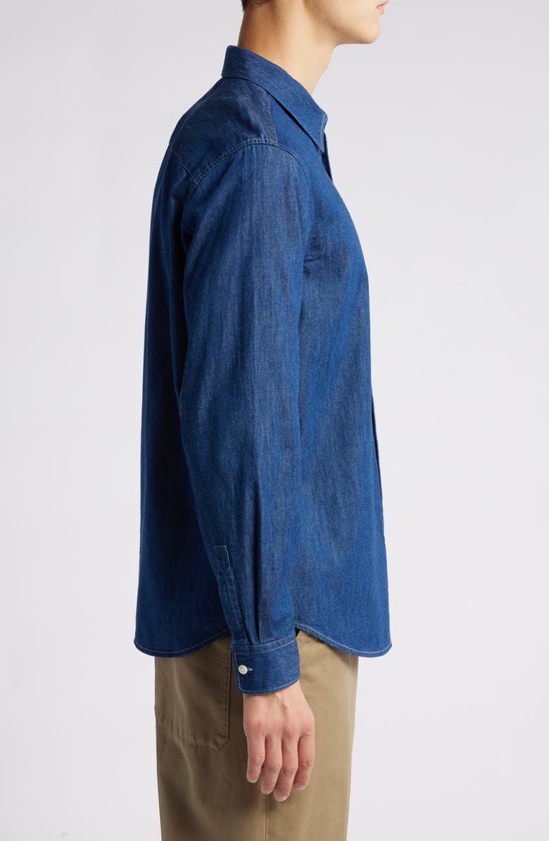 Theory Noll Serge Light Denim Button-Up Shirt, Alternate, color, Light Indigo - G1w