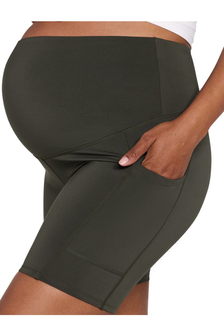 6 1/2" Active Pocket Maternity Biker Short, Alternate, color, Deep Depths