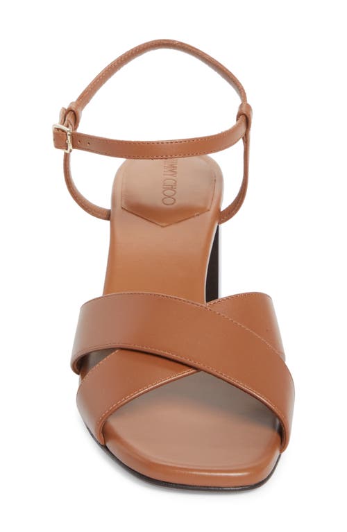 Jimmy Choo Valla 65 Leather Sandals In Brown