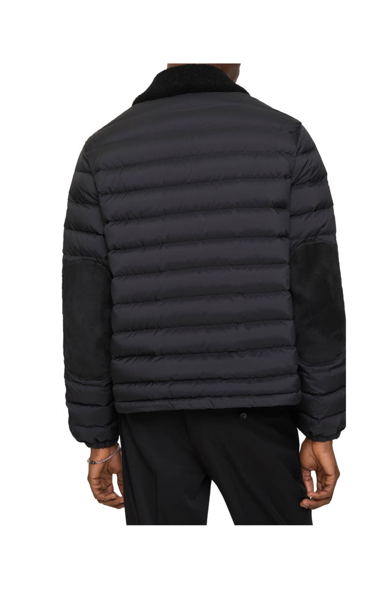 Burberry Shearling Nylon Puffer Jacket, Alternate, color, Black