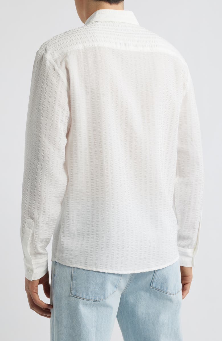 KROST Jordan Seersucker Stripe Button-Up Shirt, Alternate, color, White