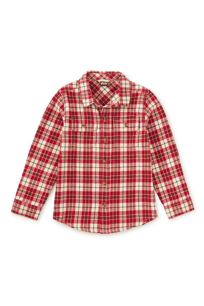 Flannel Button Up Shirt, Main, color, KORBP203