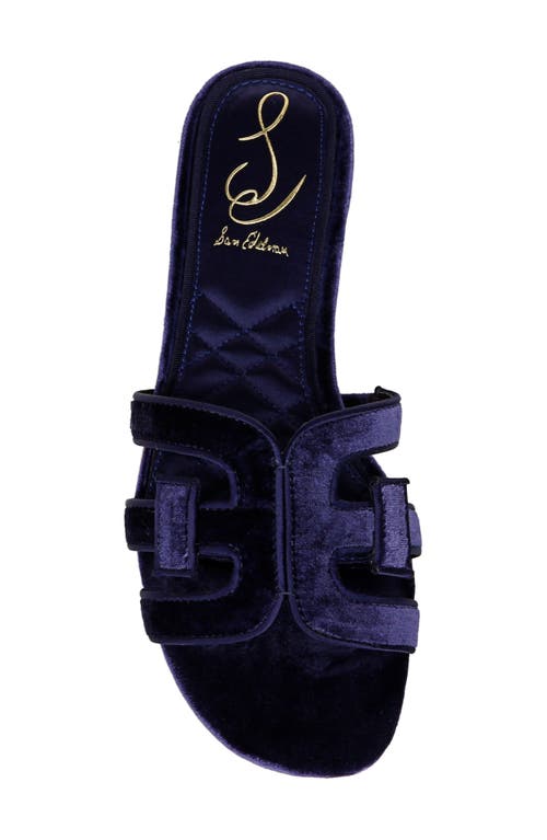 Sam Edelman Bay Honore Slide Sandal Dark Winter Violet Velvet
