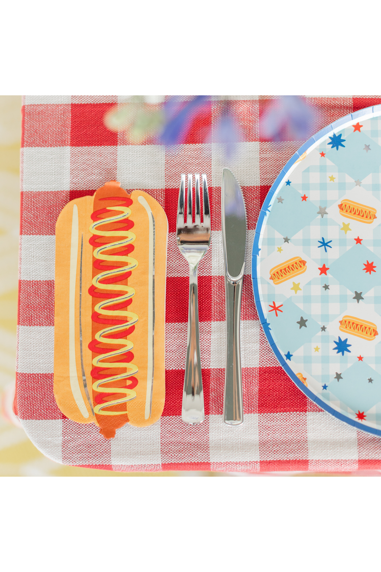 4th of July Patriotic Hot Dog Guest Napkins, Alternate, color, Assorted Pre-Pack