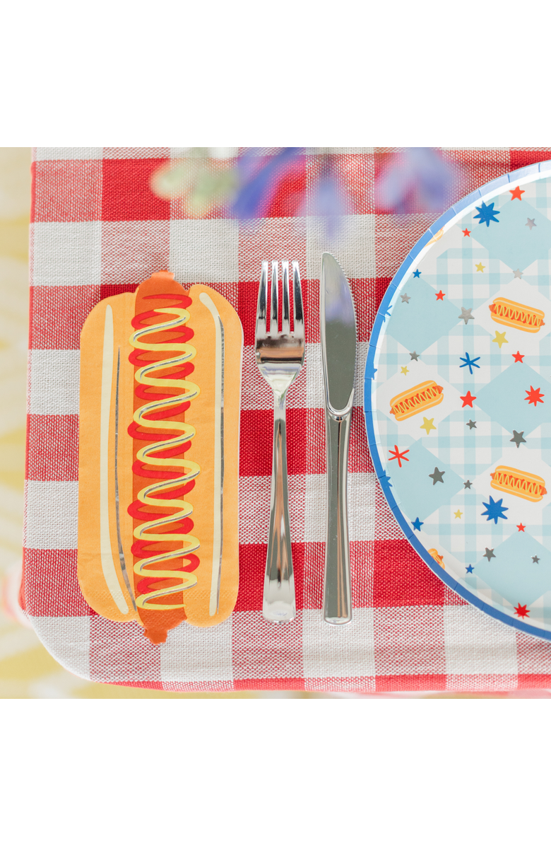 Jollity & Co. 4th of July Patriotic Hot Dog Dinner Plates, Alternate, color, Assorted Pre-Pack