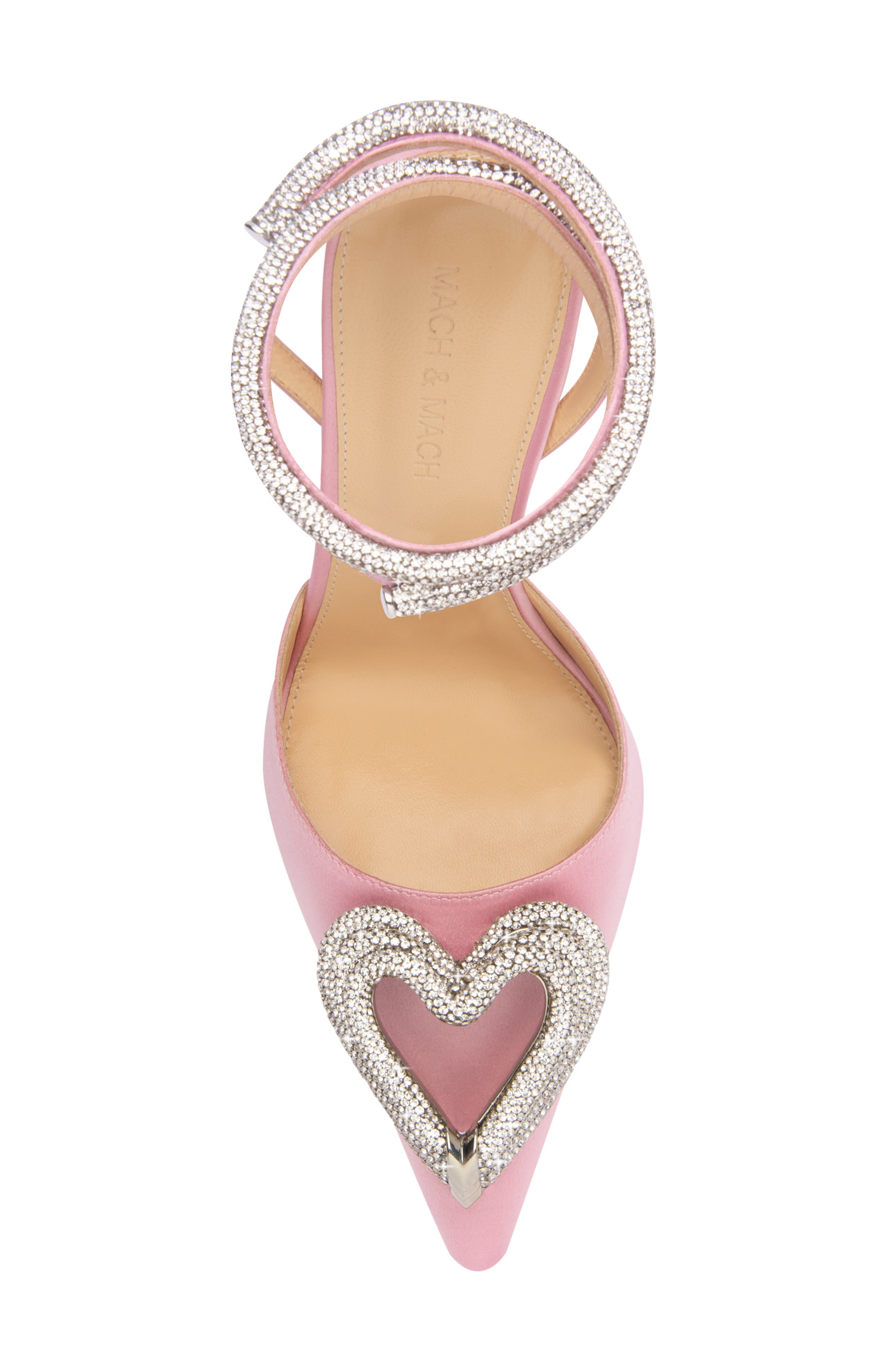 Mach & Mach Triple Heart Pointed Toe Pump, Alternate, color, 