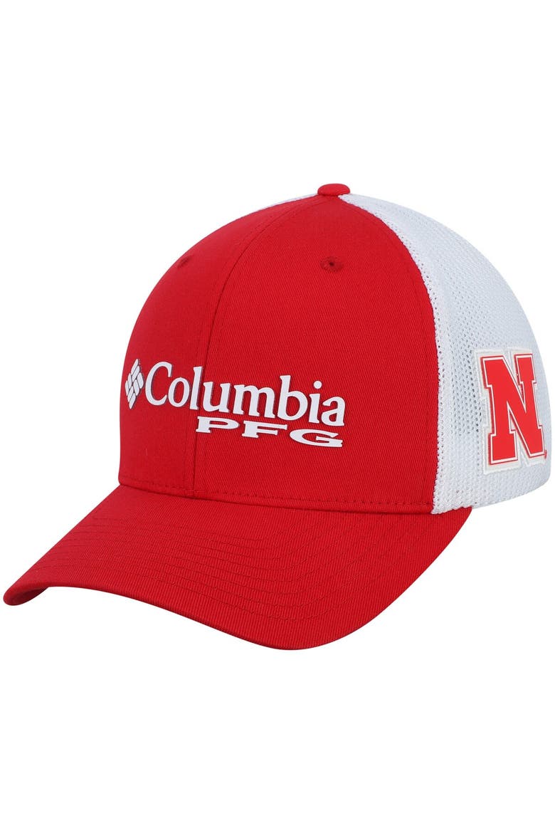 Men's Columbia Scarlet Nebraska Huskers Collegiate PFG Flex Hat, Main, color, Red