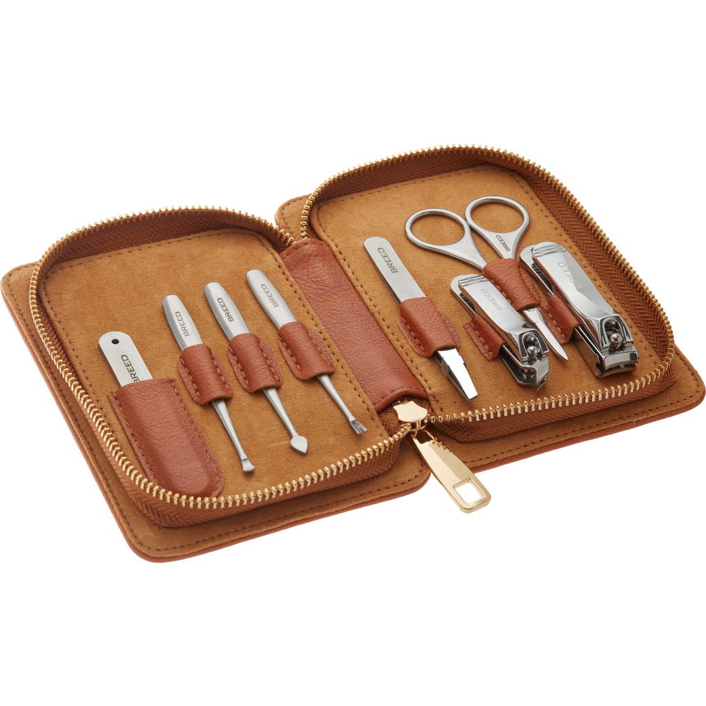Breed Katana 8 Piece Surgical Steel Groom Kit In Camel