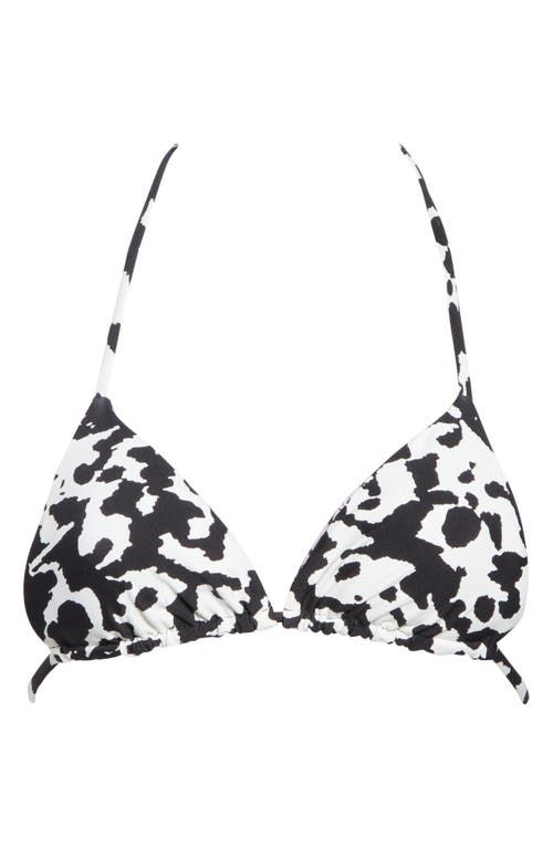 Maaji Balmy Reversible Triangle Bikini Top In Black
