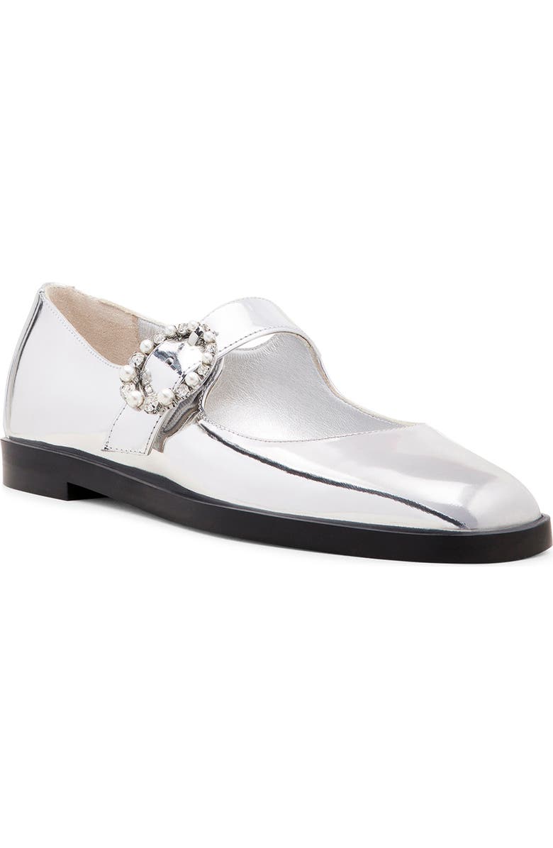 Stuart Weitzman Loralei Crystal Mary Jane, Main, color, Silver