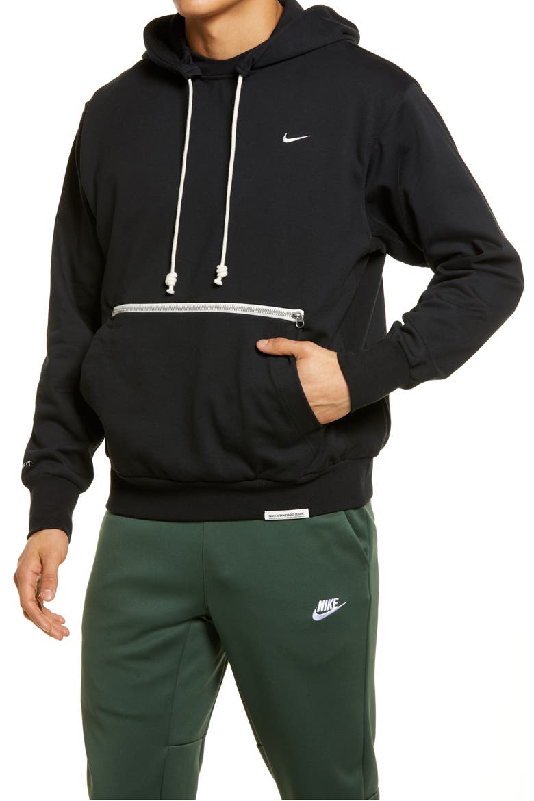 Dri-FIT Standard Issue Pullover Hoodie, Main, color, BLACK/ PALE IVORY
